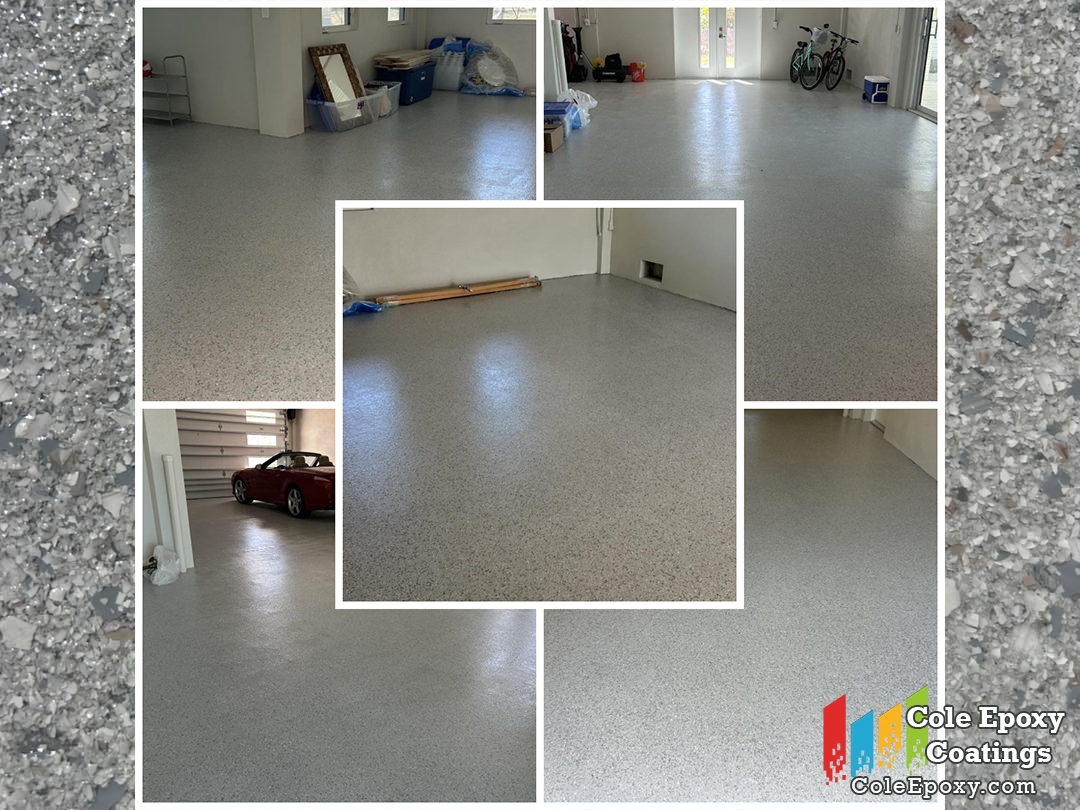 Anchorage Flake Blend Floor in Englewood Beach – 1,900 sq. ft. of Perfection! Cole Epoxy Coatings recently completed a stunning 1,900 square foot epoxy floor installation in beautiful Englewood Beach, Florida.