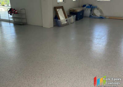 Anchorage Flake Blend Floor in Englewood Beach – 1,900 sq. ft. of Perfection! Cole Epoxy Coatings recently completed a stunning 1,900 square foot epoxy floor installation in beautiful Englewood Beach, Florida.