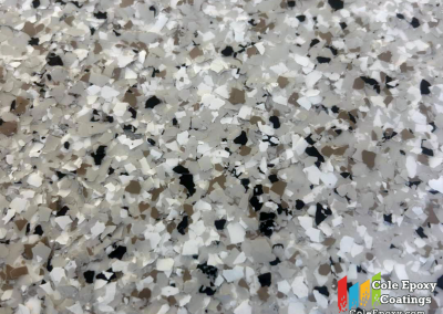 Cole Epoxy Coatings just completed another beautiful epoxy flooring project in Englewood, Florida! This job featured our Shoreline flake blend, installed on a lanai to create a clean, durable, and slip-resistant surface that perfectly complements the Florida coastal lifestyle.