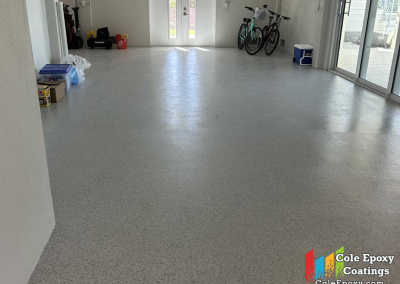 Anchorage Flake Blend Floor in Englewood Beach – 1,900 sq. ft. of Perfection! Cole Epoxy Coatings recently completed a stunning 1,900 square foot epoxy floor installation in beautiful Englewood Beach, Florida.